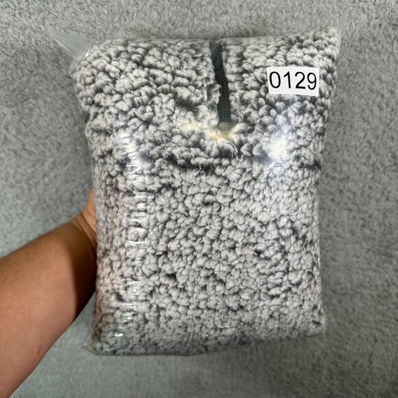 NFL Minnesota Vikings Sherpa Quarter-Zip Pullover Jacket Women's Gray - Picture 12 of 12